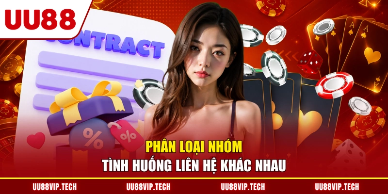 Phân loại nhóm tình huống liên hệ khác nhau